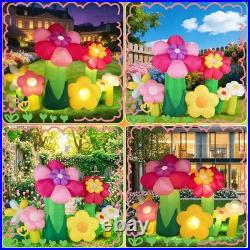 10ft Easter Inflatable Flowers Outdoor Decoration with Built-in LED Lights, Gian