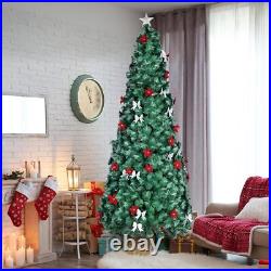 10ft Fiber Optic Artificial Christmas Tree, Pre-Lit Xmas Tree with LED Top Star