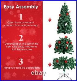 10ft Fiber Optic Artificial Christmas Tree, Pre-Lit Xmas Tree with LED Top Star