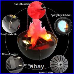 10x LED Flame Lamp Hanging Fake Fire Simulated Halloween Xmas Decoration Light