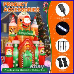 11FFT Christmas Inflatables Candy Castle 2025 NEW LED Outdoor Decoration