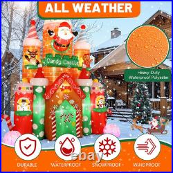 11FFT Christmas Inflatables Candy Castle 2025 NEW LED Outdoor Decoration