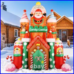 11FFT Christmas Inflatables Candy Castle 2025 NEW LED Outdoor Decoration