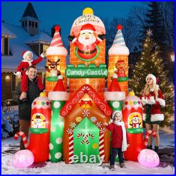 11FFT Christmas Inflatables Candy Castle 2025 NEW LED Outdoor Decoration