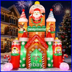 11FFT Christmas Inflatables Candy Castle 2025 NEW LED Outdoor Decoration