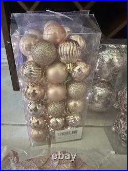 120+ Rose Gold Christmas Tree Ornaments Decoration Hobby Lobby