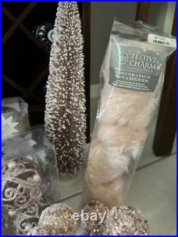 120+ Rose Gold Christmas Tree Ornaments Decoration Hobby Lobby