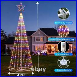 12FT 650 LED Outdoor Christmas Tree Light Show with Remote Timer 8 Modes Tall