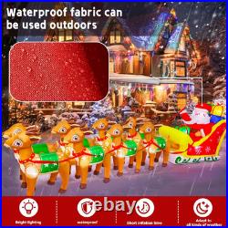 12FT Christmas Inflatables Santa Claus and Reindeer NEW LED Outdoor Decoration