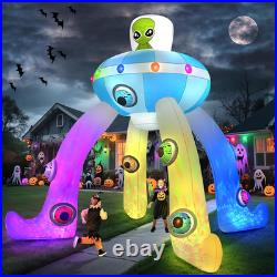 12FT Halloween Inflatables Archway UFO Alien Giant Alien Arch Inflatable with