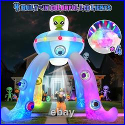 12FT Halloween Inflatables Archway UFO Alien Giant Alien Arch Inflatable with