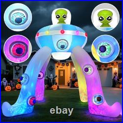 12FT Halloween Inflatables Archway UFO Alien Giant Alien Arch Inflatable with