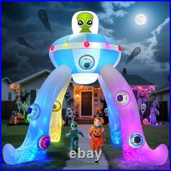 12FT Halloween Inflatables Archway UFO Alien Giant Alien Arch Inflatable with