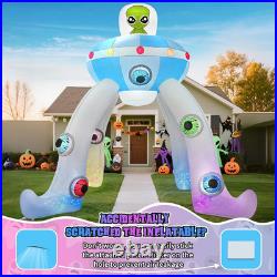 12FT Halloween Inflatables Archway UFO Alien Giant Alien Arch Inflatable with
