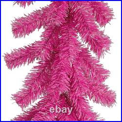12FT Long Christmas Garland, Colorful Tinsel Brush Swag and Foliage Wired Un-Lit