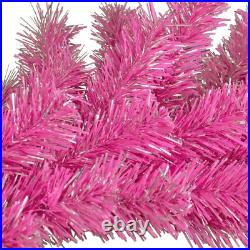 12FT Long Christmas Garland, Colorful Tinsel Brush Swag and Foliage Wired Un-Lit