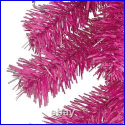 12FT Long Christmas Garland, Colorful Tinsel Brush Swag and Foliage Wired Un-Lit