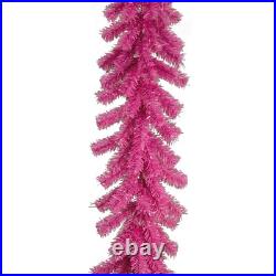 12FT Long Christmas Garland, Colorful Tinsel Brush Swag and Foliage Wired Un-Lit