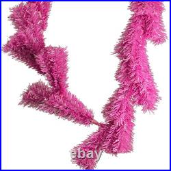 12FT Long Christmas Garland, Colorful Tinsel Brush Swag and Foliage Wired Un-Lit