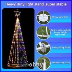 12FT Outdoor Lighting Christmas Tree 650 LED Light Show Christmas Tree with 8 Mo