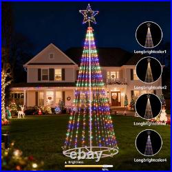 12FT Outdoor Lighting Christmas Tree 650 LED Light Show Christmas Tree with 8 Mo