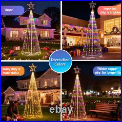 12FT Outdoor Lighting Christmas Tree 650 LED Light Show Christmas Tree with 8 Mo
