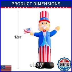 12FT Patriotic Independence Day 4th of July Memorial Day Inflatable Outdoor D 12FT Patriotic Independence Day 4th of July Memorial Day Inflatable Outdoor D