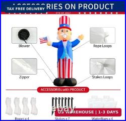 12FT Patriotic Independence Day 4th of July Memorial Day Inflatable Outdoor Deco