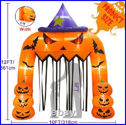 12FT Tall Halloween Inflatables Archway Giant Halloween Arch, Pumpkin Halloween
