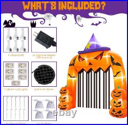 12FT Tall Halloween Inflatables Archway Giant Halloween Arch, Pumpkin Halloween