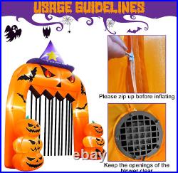 12FT Tall Halloween Inflatables Archway Giant Halloween Arch, Pumpkin Halloween 12FT Tall Halloween Inflatables Archway Giant Halloween Arch, Pumpkin Halloween