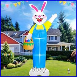 12Ft Tall Giant Easter Inflatables Outdoor Decorations Lighted Inflatable Bun