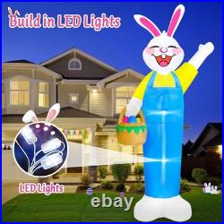 12Ft Tall Giant Easter Inflatables Outdoor Decorations Lighted Inflatable Bun