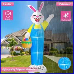 12Ft Tall Giant Easter Inflatables Outdoor Decorations Lighted Inflatable Bun