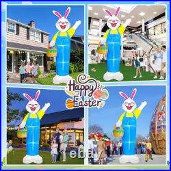 12Ft Tall Giant Easter Inflatables Outdoor Decorations Lighted Inflatable Bun