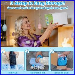 12Ft Tall Giant Easter Inflatables Outdoor Decorations Lighted Inflatable Bun