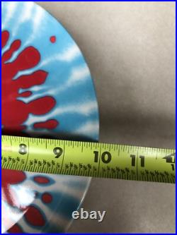 12 Citrus Grove Dinner Plates 10 Melamine Tye Dye Hippie Swirl Peace