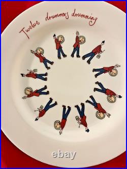 12 DAYS OF CHRISTMAS 8 inch Plates from Thailand NEW and COMPLETE