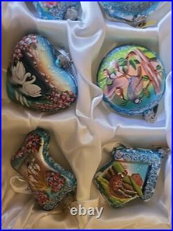 12 Days Of Christmas Glass Ornament Set of 12 by G. DeBrekht Holiday Décor