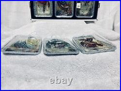 12 Dillard's Christmas/July 4th Trimsetters Patriotic Santa Flag Drum Ornaments