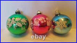 12 Franke Glass ornaments 1960s Christmas Decorations, Glass, bulbs, stencils 12 Franke Glass ornaments 1960s Christmas Decorations, Glass, bulbs, stencils