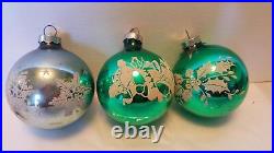 12 Franke Glass ornaments 1960s Christmas Decorations, Glass, bulbs, stencils 12 Franke Glass ornaments 1960s Christmas Decorations, Glass, bulbs, stencils