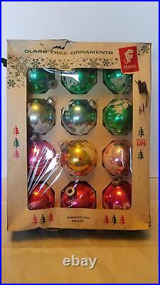 12 Franke Glass ornaments 1960s Christmas Decorations, Glass, bulbs, stencils 12 Franke Glass ornaments 1960s Christmas Decorations, Glass, bulbs, stencils