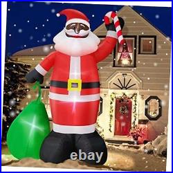 12 Ft Giant Christmas Inflatable Black Santa Claus Outdoor Decoration Blow Up