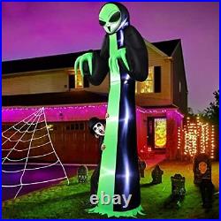 12 Ft Giant Halloween Inflatables Decor Outdoor, Alien Blow Up Yard Halloween