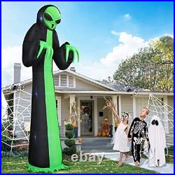 12 Ft Giant Halloween Inflatables Decor Outdoor, Alien Blow Up Yard Halloween