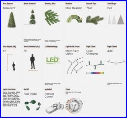 12 Ft. Grand Duchess Twinkling FULL Balsam Fir LED Artificial Christmas Tree T37