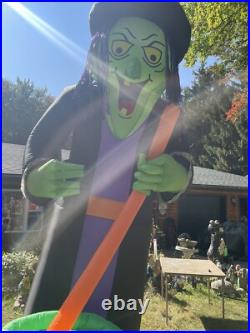 12 Ft Inflatable Cacking Halloween Witch Giant Airblown Excel Cond Inflatable