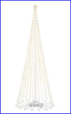 12' Giant-Sized Motion LED Cone Tree with Star Christmas Decor HOME DEPOT. READ