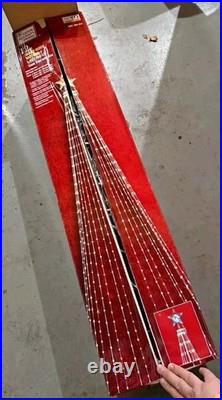 12' Giant-Sized Motion LED Cone Tree with Star Christmas Decor HOME DEPOT. READ